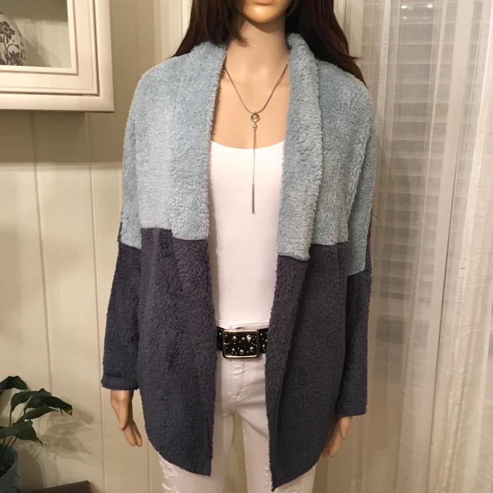 SOFT COLOR BLOCK OPEN STYLE JACKET ALL SEASON - Picture 8 of 14